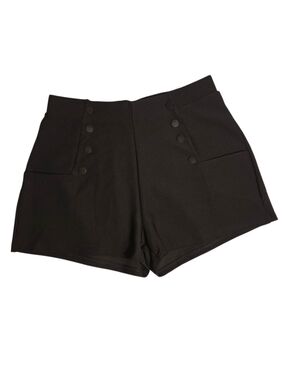 Classic High-Waist Black Women’s Stretchy Shorts Size M